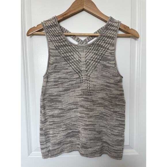 Lucky Brand Women’s Heathered Sweater Tank Crisscrossed Back Size XS Cozy Soft - Picture 1 of 6